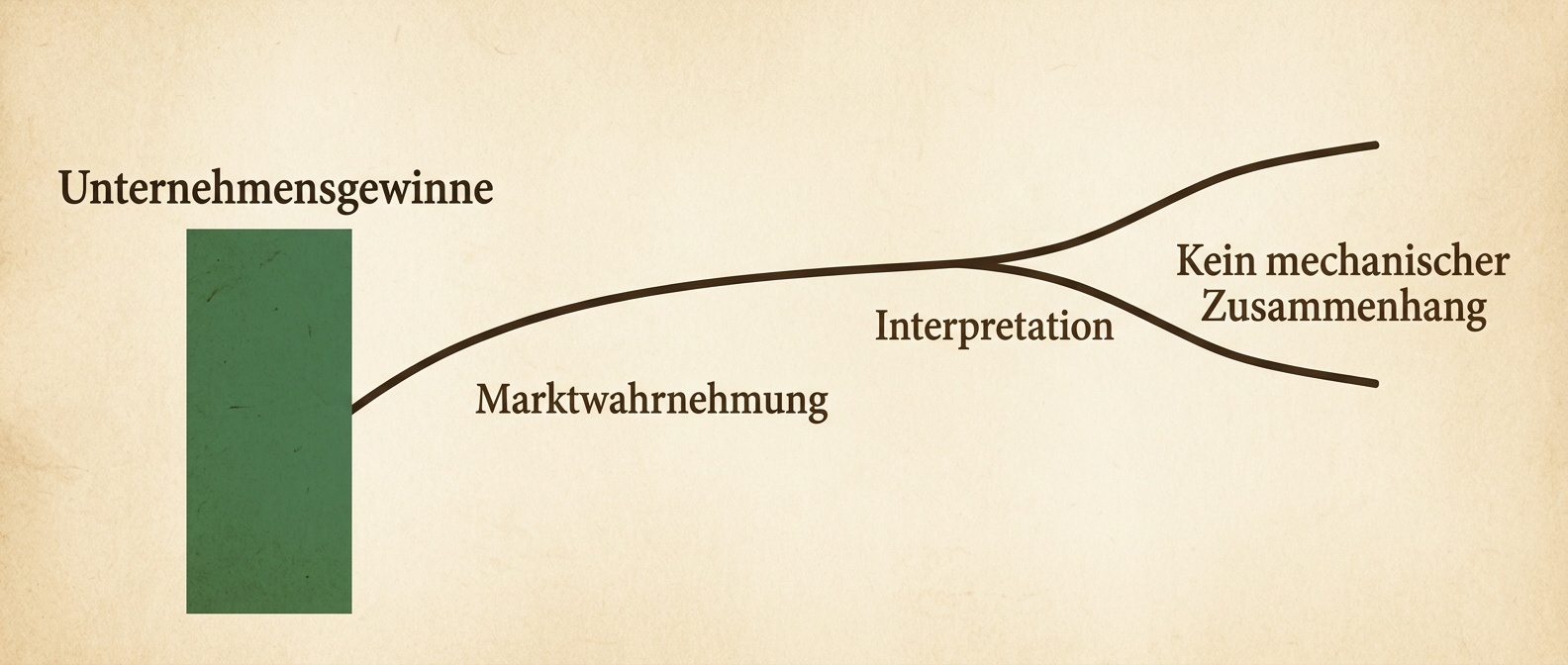 Zusammenhang von Unternehmensgewinnen und der Indexentwicklung